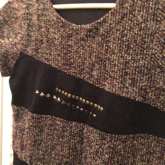 Winter tunic short-sleeve jersey, mixed material - Picture 6 of 6